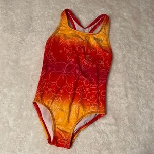 EUC Speedo racerback swim suit girls 5